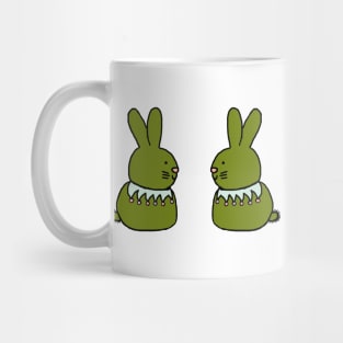 Green Bunny Rabbit Duo Mug